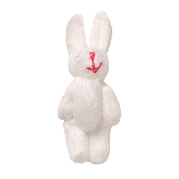 ZMYFlora Easter Plush Bunny With Jointed Limbs Stuffed Animal Toy For Birthday Cake Wedding Decoration Easter Basket Stuffers Party Favor Gift,White