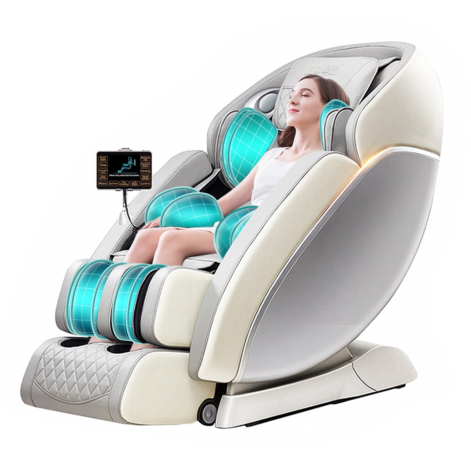 Massage Chair, 2023 Full Body Zero Gravity Massage Chairs, Shiatsu Faux  Leather Massage Recliner Chair with Dual-core S Track, Air Pressure,Heating