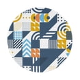 thumbnail image 1 of ZNDUO 2 Pack Round Mouse Pad Blue Modern Geometric Art 7.9" Small Non-Slip Rubber Gaming Mousepad Desk Mat for Home Office, 1 of 7