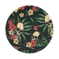 thumbnail image 1 of ZNDUO 2 Pack Round Mouse Pad Tropical Plant Skull Pattern 7.9" Small Non-Slip Rubber Gaming Mousepad Desk Mat for Home Office, 1 of 7