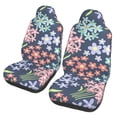 thumbnail image 1 of ZNDUO 2 Piece Universal Car Seat Covers for Front Seats, Polyester Colorful Vintage Floral Texture Pattern Elastic Car Seat Protectors, 1 of 1