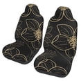 thumbnail image 1 of ZNDUO 2 Piece Universal Car Seat Covers for Front Seats, Polyester Golden Line Floral Graffiti Pattern Elastic Car Seat Protectors, 1 of 1
