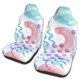 thumbnail image 1 of ZNDUO 2 Piece Universal Car Seat Covers for Front Seats, Polyester Watercolor Abstract Geometric Graffiti Pattern Elastic Car Seat Protectors, 1 of 8