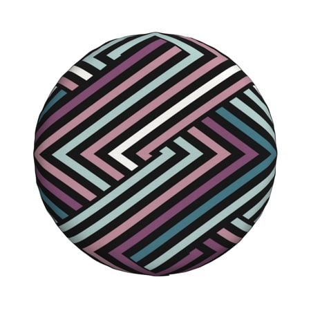 ZNDUO Abstract Stripes Pattern Spare Tire Cover, Universal Spare Tire Wheel Covers 16 inch
