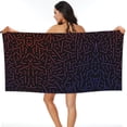 thumbnail image 1 of ZNDUO Bath Towel, Line Texture Pattern Oversized Quick Dry Bath Towel Beach Towel - 27.5"x55", 1 of 8