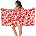 thumbnail image 1 of ZNDUO Bath Towel, Pink Seamless Hearts Pattern Oversized Quick Dry Bath Towel Beach Towel - 31.5"x63", 1 of 8