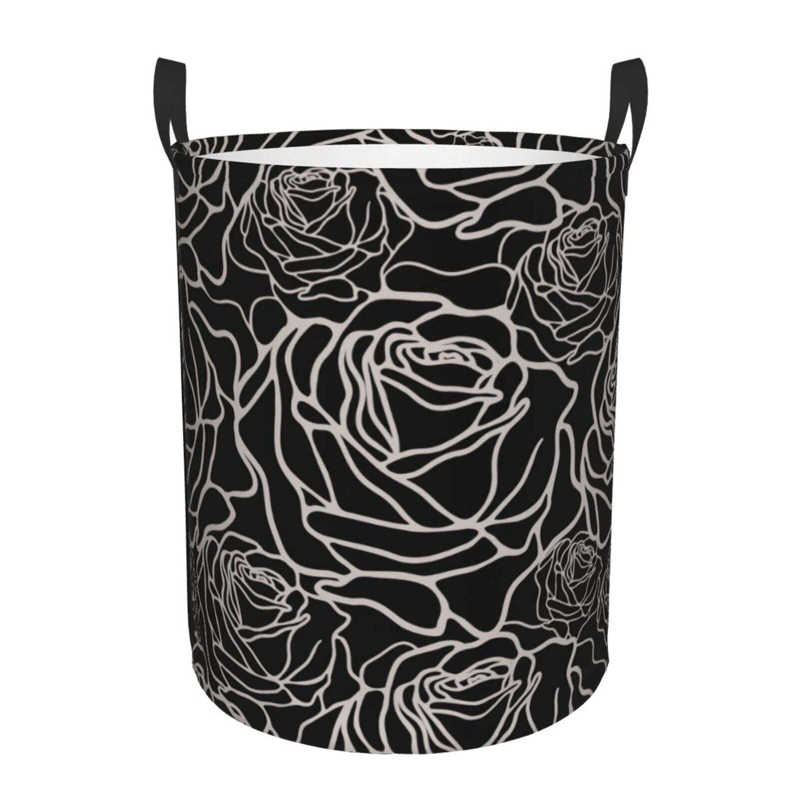 Black Labrador Rose Garden Quilted Laundry Basket NCU0LDH125