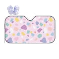 thumbnail image 1 of ZNDUO Car Windshield Sun Shade, Cartone Pastel Terrazzo Pattern Windshield Sun Shade UV Rays and Heat Sun Visor Protector Foldable Windshield Sun Shade, Medium Size, 1 of 8