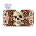 thumbnail image 1 of ZNDUO Car Windshield Sun Shade, Cupid Heart Arrow Floral Skull Pattern Windshield Sun Shade UV Rays and Heat Sun Visor Protector Foldable Windshield Sun Shade, Medium Size, 1 of 8