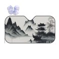thumbnail image 1 of ZNDUO Car Windshield Sun Shade, Lake Tree Ink Mountain Pattern Windshield Sun Shade UV Rays and Heat Sun Visor Protector Foldable Windshield Sun Shade, Small Size, 1 of 8