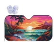 thumbnail image 1 of ZNDUO Car Windshield Sun Shade, Tropical Sunset Island Pattern Windshield Sun Shade UV Rays and Heat Sun Visor Protector Foldable Windshield Sun Shade, Small Size, 1 of 8