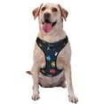 thumbnail image 1 of ZNDUO Cartoon Aliens Monsters Pattern Dog Harness, Adjustable Reflective Pet Harness with Dog Leash, 1 of 8