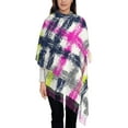 thumbnail image 1 of ZNDUO Cartoon Graffiti Stripe Pattern Pashmina Shawls，Wraps Winter Warm Soft Scarf for Women, 1 of 8