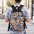 thumbnail image 1 of ZNDUO Colored Squares Graffiti Pattern Travel Backpack, 16 Inch Lightweight Bookbag, 1 of 8