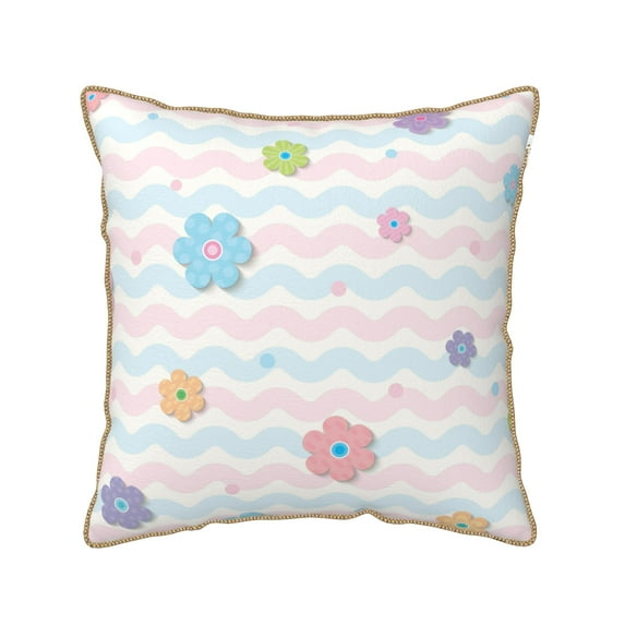 ZNDUO Colorful Spring Flowers Throw Pillows, Throw Pillows for Couch-Indoor Decorative Pillows,18"x18"