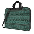 thumbnail image 1 of ZNDUO Flat African Design Green Pattern Laptop Bag, 14 inch Business Casual Durable Laptop Backpack, 1 of 8