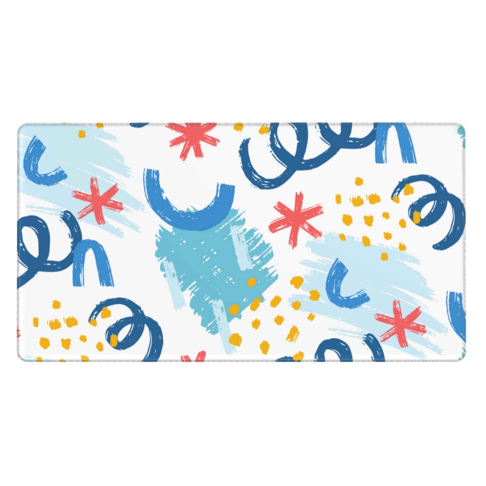 ZNDUO Large Rubber Mouse Pad Non-slip Desk Mat Blue Watercolor Abstract ...