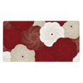 thumbnail image 1 of ZNDUO Large Rubber Mouse Pad Non-slip Desk Mat Red Vintage Oriental Flower Rubber Desk Pad Mousepad Keyboard Pad for Home Office, 15.8" x 29.5", 1 of 9