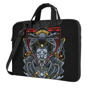ZNDUO Mecha Geisha Illustration Pattern Laptop Bag, 13 inch Business Casual Durable Laptop Backpack