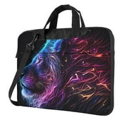 ZNDUO Neon Abstract Lion Pattern Laptop Bag, 13 inch Business Casual Durable Laptop Backpack