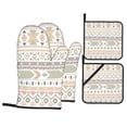 thumbnail image 1 of ZNDUO Oven Mitts and Pot Holders Sets, Boho Trendy Chic Pattern Non-Slip Cooking Oven Mitt, 1 of 8