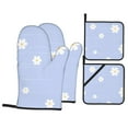 thumbnail image 1 of ZNDUO Oven Mitts and Pot Holders Sets, Vintage Daisy Floral Pattern Non-Slip Cooking Oven Mitt, 1 of 8