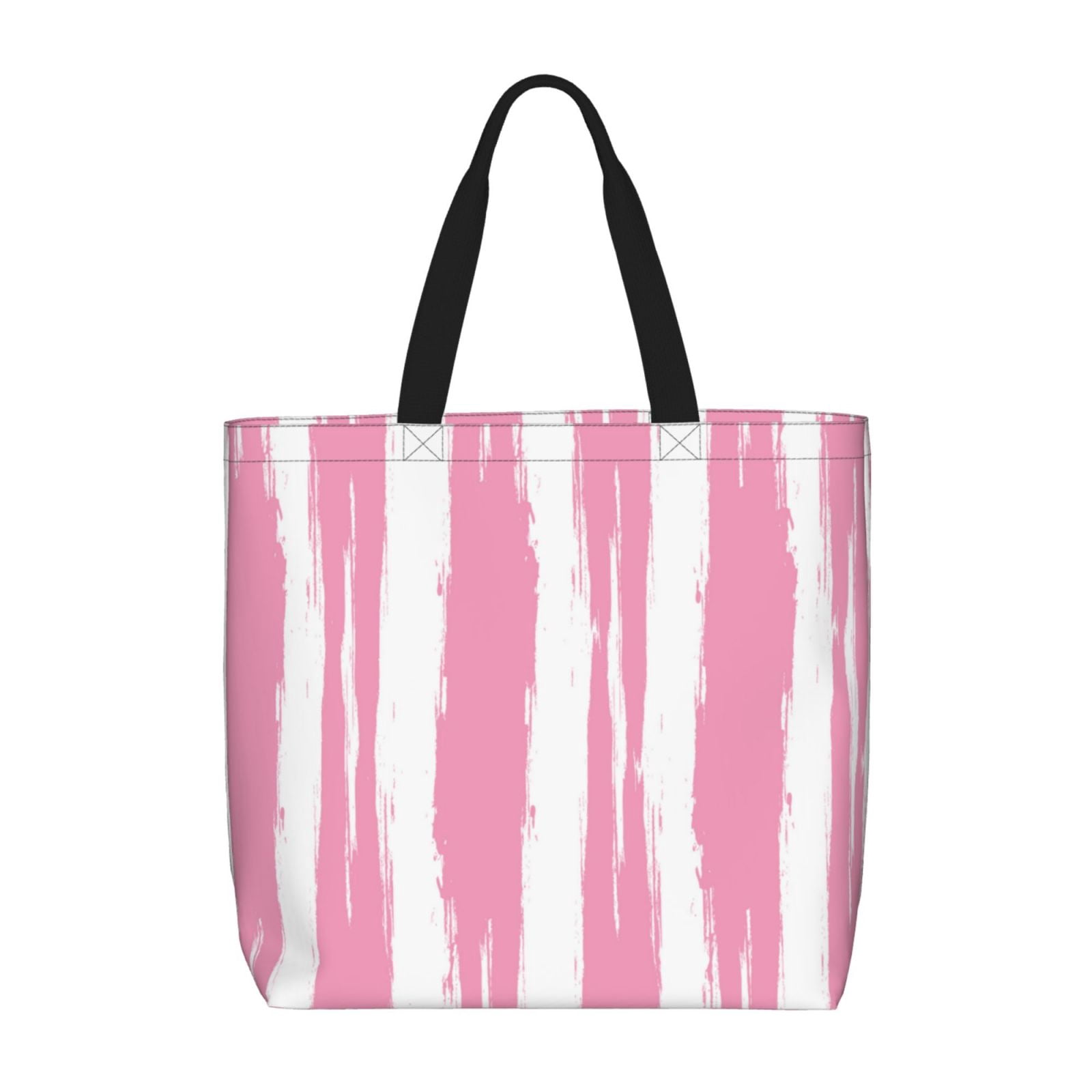 Orange + Pink Stripe Square Tote main image 0