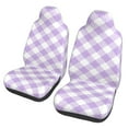 thumbnail image 1 of ZNDUO Purple Abstract Plaid Texture Pattern Car Seat Covers, Breathable Polyester Universal Seat Covers for Cars, 2PCS Car Seat Covers Front Seats Only, 1 of 8
