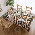 thumbnail image 1 of ZNDUO Rectangle Table Cloth, Abstract Mayan Style Lines Pattern Waterproof Stain Resistant Washable Polyester Table Cover, 54 X 72 Inch, 1 of 8