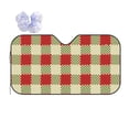 thumbnail image 1 of ZNDUO Red Retro Plaid Pattern Car SUV Windshield, Medium Size UV Rays and Heat Sun Visor Protector Foldable Sun Shade Car Windshield, 1 of 8