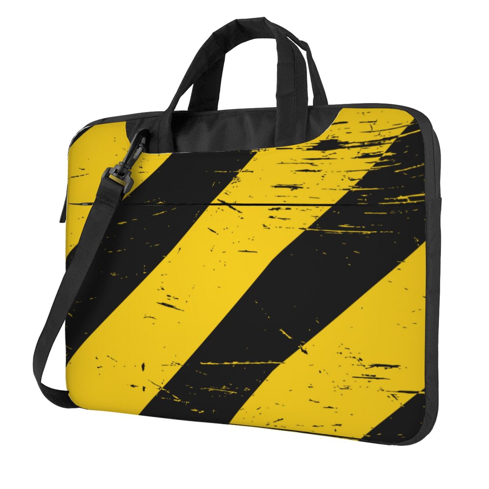 ZNDUO Retro Grunge Danger Pattern Laptop Bag, 14 inch Business Casual ...