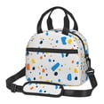thumbnail image 1 of ZNDUO Reusable Lunch Box, Adjustable Shoulder Strap Abstract Colorful Terrazzo Pattern Lunch Bag, 1 of 8