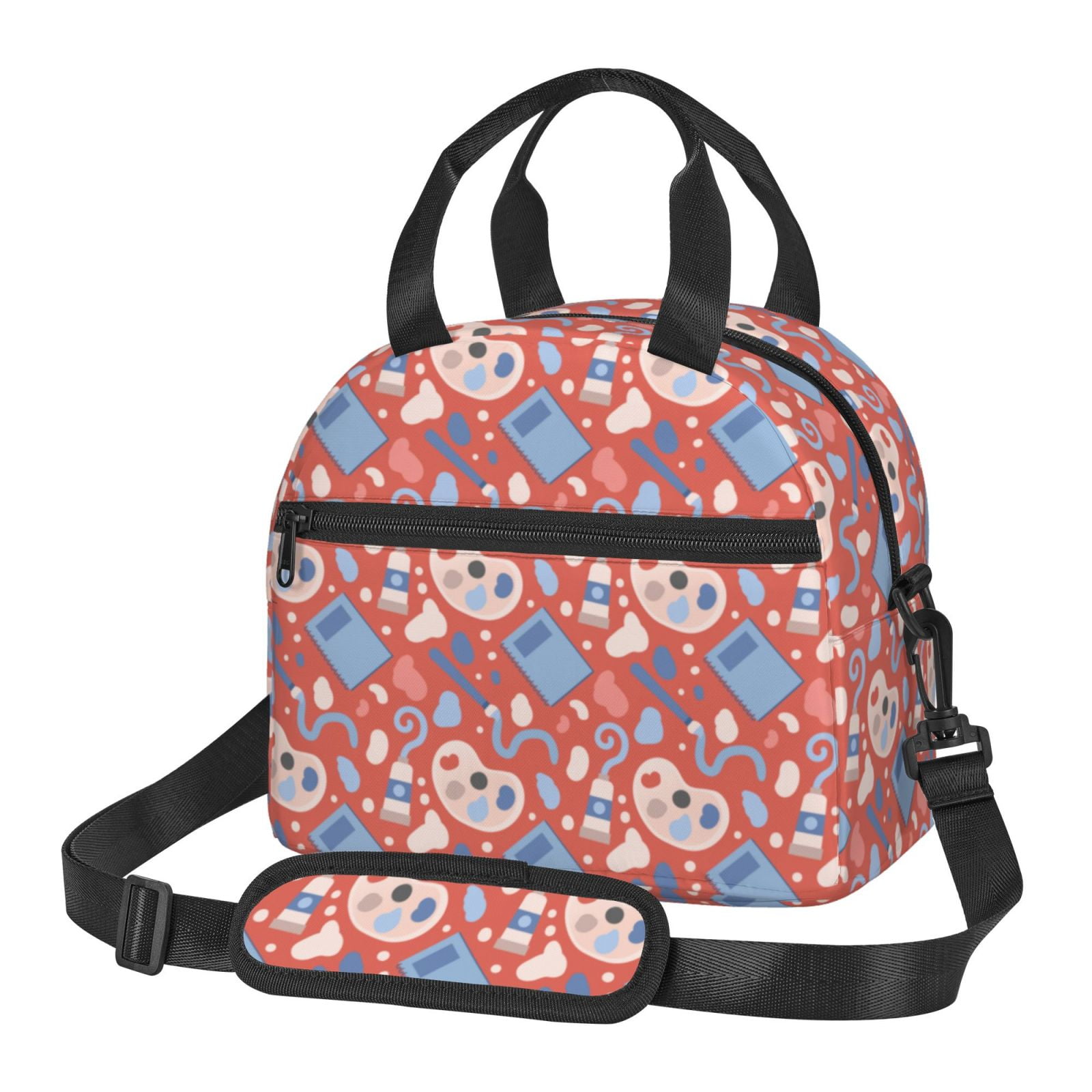 ZNDUO Reusable Lunch Box, Adjustable Shoulder Strap Cartoon Palette ...