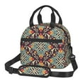 thumbnail image 1 of ZNDUO Reusable Lunch Box, Adjustable Shoulder Strap Traditional Morocco Style Pattern Lunch Bag, 1 of 8