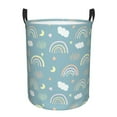 thumbnail image 1 of ZNDUO Round Laundry Basket, Waterproof Collapsible Laundry Baskets with Handles, Small Size - Cute Abstract Rainbow Pattern, 1 of 8