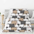 thumbnail image 1 of ZNDUO Seamless Cat Cartoon Pattern Pattern Thickening Blanket, Fluffy Soft Cozy Flannel Throw Blankets, 50"x40" Inches, 1 of 8