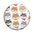 thumbnail image 1 of ZNDUO Shiba Dog Cartoon Doodle Pattern Spare Tire Cover, Universal Spare Tire Wheel Covers 16 inch, 1 of 8