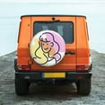 thumbnail image 1 of ZNDUO Simple Colorful Woman Pattern Spare Tire Cover, Universal Fit for Jeep Trailer RV SUV Camper Vehicle Waterproof Dust Tire Cover 15 inch, 1 of 8