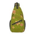 thumbnail image 1 of ZNDUO Sling Bag, Men Shoulder Backpack Small Cross Body Chest Sling Backpack-Green Flower Pattern, 1 of 8