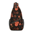 thumbnail image 1 of ZNDUO Sling Bag, Men Shoulder Backpack Small Cross Body Chest Sling Backpack-Night Autumn Flowers Pattern, 1 of 8