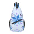thumbnail image 1 of ZNDUO Sling Bag, Men Shoulder Backpack Small Cross Body Chest Sling Backpack-Star Snowflake Blue Pattern, 1 of 8