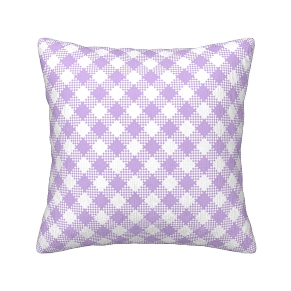 ZNDUO Square Home Decorative Throw Pillows, Corduroy Purple Vintage Plaid Texture Pattern Couch Pillows, Throw Pillows for Bed, 18"x18"
