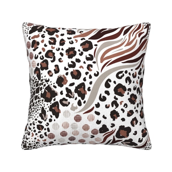 ZNDUO Square Home Decorative Throw Pillows, Corduroy Vintage Abstract Animal Texture Pattern Couch Pillows, Throw Pillows for Bed, 20"x20"