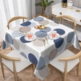 thumbnail image 1 of ZNDUO Square Waterproof Table Cloth, Washable Wrinkle Resistant Geometric Dot Texture Abstract Pattern Polyester Table Cover, 60"x60", 1 of 8