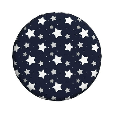 ZNDUO Star Doodle Texture Pattern Spare Tire Cover, Universal Spare Tire Wheel Covers 14 inch