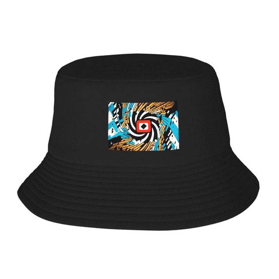 ZNDUO Sun Hat for Men/Women, Foldable Bucket Hat for Beach, Hiking, Garden, Safari, Fishing, Etc, Twisted Vortex Art Pattern