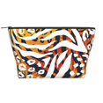 thumbnail image 1 of ZNDUO Travel Makeup Bag for Women Abstract Geometric Leaf Texture Toiletry Bag, Multifunctional Storage Bag Cosmetic Bag Make Up Organizer, 1 of 7