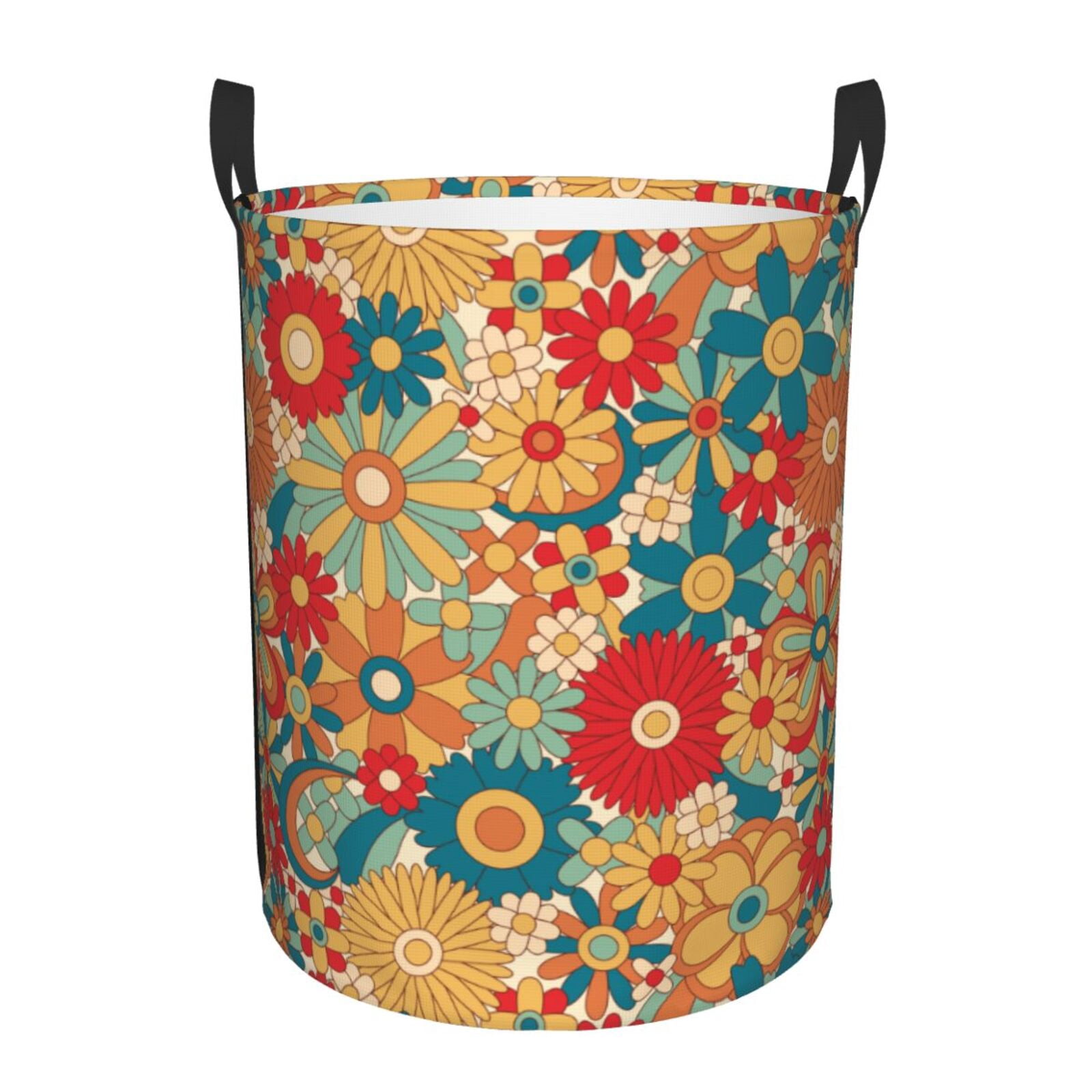 Abstract Flower Hippie Laundry Basket