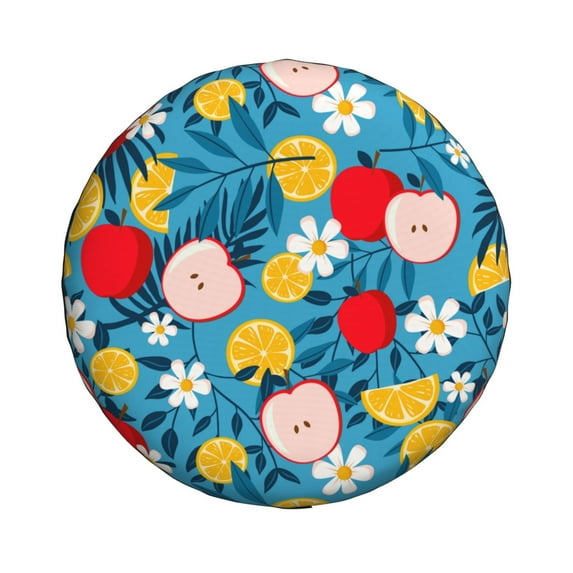 ZNDUO Vintage Floral Graffiti Pattern Spare Tire Cover, Universal Spare Tire Wheel Covers 15 inch