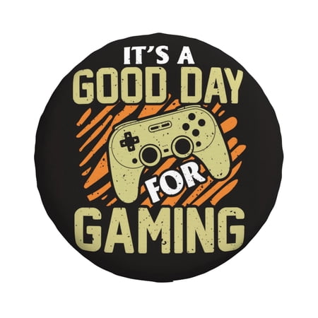 ZNDUO Vintage Gamer Pattern Spare Tire Cover, Universal Spare Tire Wheel Covers 17 inch